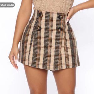 NEW Vibe With Me Plaid Skort SIZE XS